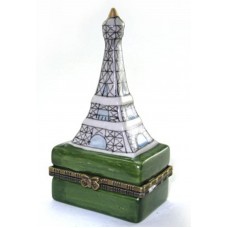 Paris France Eiffel Tower Hinged Trinket Box phb   